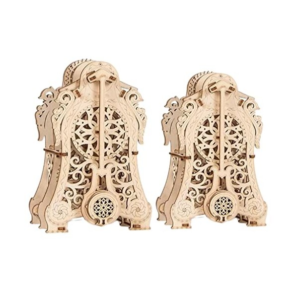 SOBOUR Assemblé Puzzle créatif Puzzles en Bois 3D Casse-tête Puzzles Horloge mécanique décor modèle Kits élégant Outlook Cham