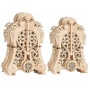 SOBOUR Assemblé Puzzle créatif Puzzles en Bois 3D Casse-tête Puzzles Horloge mécanique décor modèle Kits élégant Outlook Cham