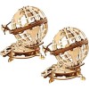 LIOONS Puzzle Puzzles 3D Modèle Globe Puzzle en Bois Construction mécanique pour Adolescents et Enfants Maquettes pour Adulte