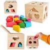 ISO TRADE - Cube éducatif en Bois avec Formes Jeux de Construction, Multicolore 9366 