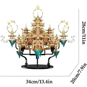 Puzzle Puzzles 3D Puzzles en métal architecturaux de Style National pour Adultes Blocs de modèle de Construction avec Support