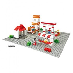 Sluban-B0182 Plateau 40 x 40 cm Gris Jeux de Construction, M38-B0182