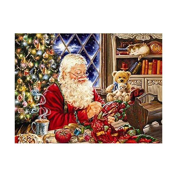 Puzzle 1000 Pièces Adulte Puzzle en Bois Santa Claus-30003D Puzzle Coloré Artisanat Cadeau Famille Puzzle Classique 3D Puzzle