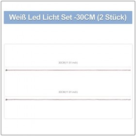 Ensemble déclairage LED Blanc 30 cm pour éclairage DIY/MOC Lot de 2 Ensemble déclairage LED lumières décoratives pour B