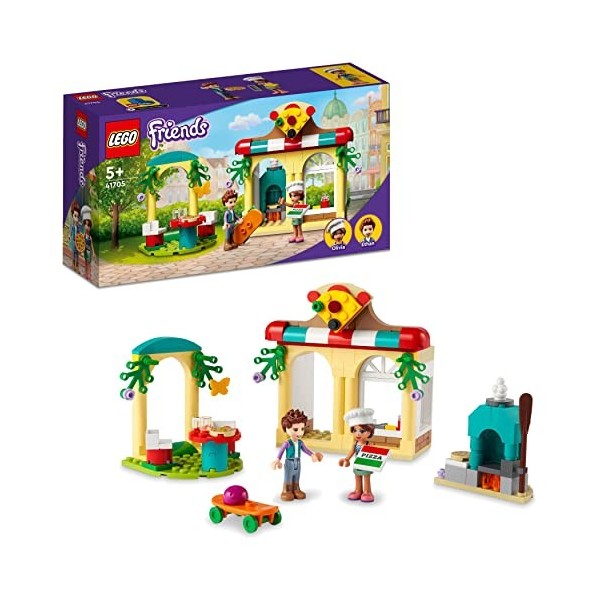 LEGO 41705 Friends La Pizzeria de Heartlake City, Jouet de Construction de Restaurant pour Enfants de 5 Ans et Plus, Inclut l