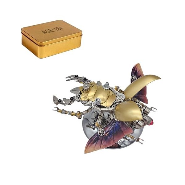 GOUX Puzzle 3D - Steampunk Hercules Beetle - Puzzle 3D en métal - Pour adultes et enfants