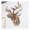 JHWSX Puzzle 3D de Bois de Cerf Tête, Construisez Votre Propre Puzzle en Bois Bricolage Art Papier Renne Modèle Home Office A