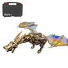 Lookin Puzzle 3D en métal - Dragon Steampunk - Animaux sauvages - Bricolage - Puzzle 3D - En métal - Pour adulte - Figurine à