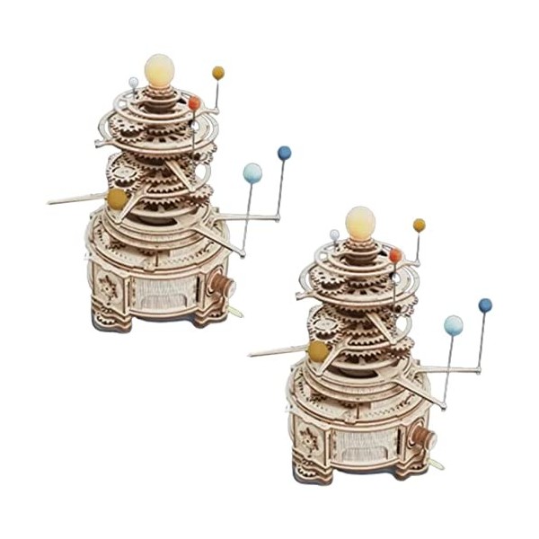 OLOTU Puzzle 3D Fait à la Main DIY Puzzle Système Solaire Star Track Mode Jigsaw Puzzle 3D Pièce en Bois Puzzle Apparence Élé