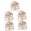 ibasenice 5 Ensembles Puzzle Balle en Bois Trousse Enfant Scie Sauteuse Casse-tête 3D Marbre Fer