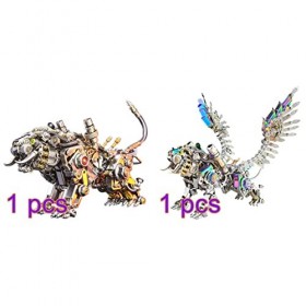 Puzzles 3D en Métal Steampunk Tigre Mécanique, 3D Metal Puzzles Casse-tête DIY Assembly Steampunk Puzzles Décor Éducatif Cade