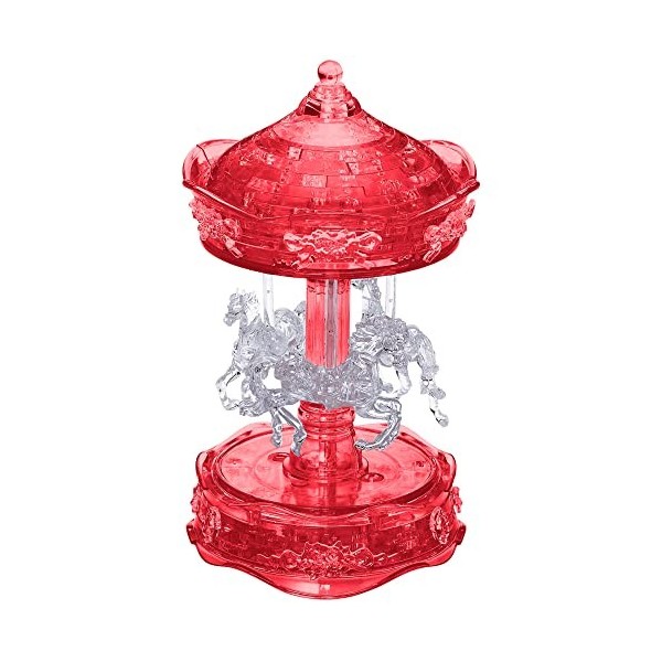 Puzzle cristal 3D - Carrousel blanc/rouge : 83 pièces