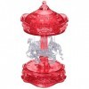 Puzzle cristal 3D - Carrousel blanc/rouge : 83 pièces