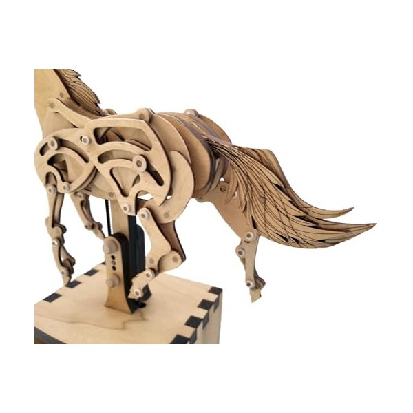 Abong 3D Wood Craft Modèle mécanique dautomatisation de chevaux | 221 pièces de coupes précises de contreplaqué | Comprend u