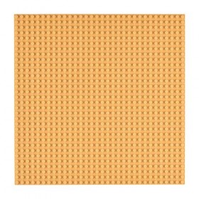 OPEN BRICKS Plaque de Construction, 32 x 32 25,5 x 25,5 cm , Couleur Sable/Sable, 1 pièce, Compatible avec Toutes Les Grande