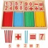 LOVEXIU Jouet Montessori 3 Ans,Cadeau Montessori Bâtons,Jeu Numérique Bâtons avec Blocs et Bâtons Comptage,Enfant Jeux Mathém