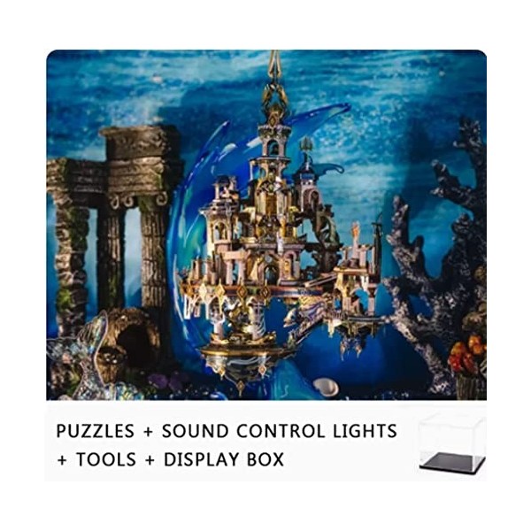 ZUMAHA Jeu de Puzzle Puzzle 3D créatif Puzzles Lisses et délicats Artisanat intégré LED Dessin animé Construction modèle Puzz