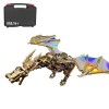GRAE Modèle de dragon 3D en métal - 600 pièces - Puzzle 3D pour adultes