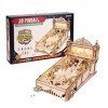 ROKR 3D Pinball Machine Puzzles 3D Kits de Modèles en Bois pour Adultes à Construire Marble Run Arcade Pinball Jeu Classique 