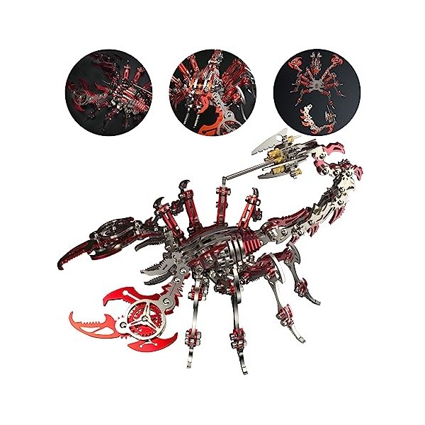 Puzzle 3D en métal pour adultes – Scorpion – Kit de bricolage à construire – Idée souvenir exquise – Pour les amateurs de mod