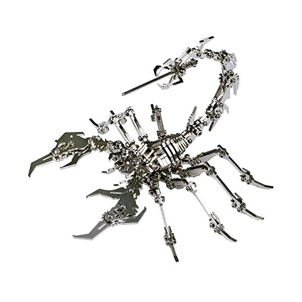 Puzzle 3D en métal - Puzzle 3D en métal - YUEZUDPO Scorpion 3D à faire soi-même - 190 pièces - Cadeaux de Noël pour homme et 