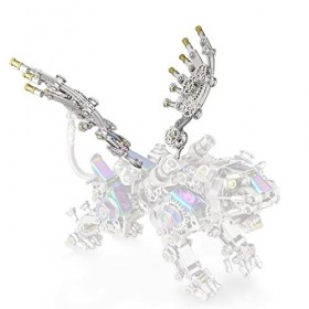 SUNDAYA Puzzle 3D en Metal, Kit de Maquette de Puzzle en Métal 3D, 650+pièces Modèle Mécanique deTigre avec Ailes Cadeaux pou