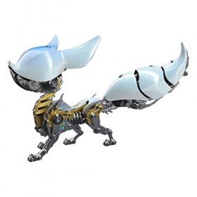 JEBU Kit de modèle 3D en métal pour adultes, puzzle 3D en métal à faire soi-même, modèle de renard, 339 pièces, puzzle 3D ste