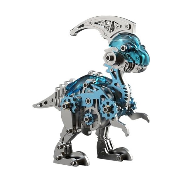 Kit de Modèle 3D en Métal pour Adultes, Puzzle 3D en Métal à Faire Soi-Même, Modèle Parasaurolophus en Métal 3D, Casse-Tête A