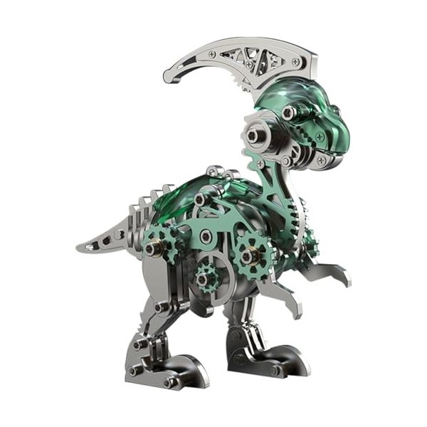 Kit de Modèle 3D en Métal pour Adultes, Puzzle 3D en Métal à Faire Soi-Même, Modèle Parasaurolophus en Métal 3D, Casse-Tête A