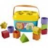 Fisher-Price Mon Trieur de Formes jouet bébé, boite avec 10 blocs, pour apprendre à trier et à empiler, couleurs vives, 6 moi