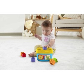 Fisher-Price Mon Trieur de Formes jouet bébé, boite avec 10 blocs, pour apprendre à trier et à empiler, couleurs vives, 6 moi