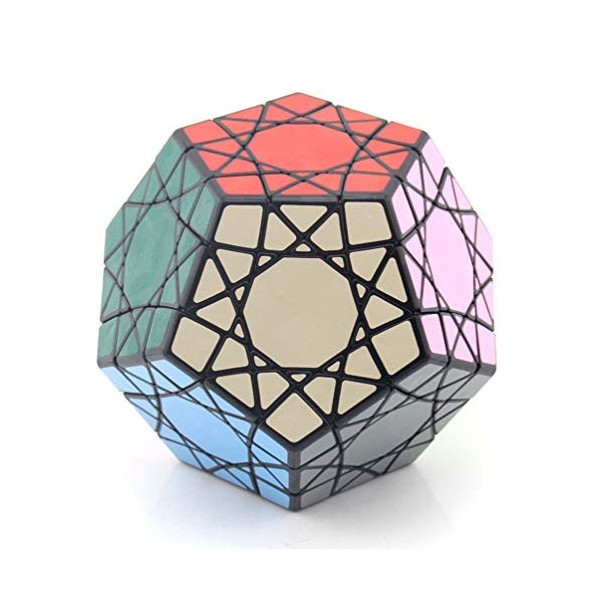 JIARUN Cube de Vitesse Professionnelle, Cube Soleil Cinq Vitesses, Cube Magique déformé en Forme de spécial Noire, adapté aux