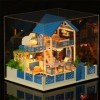 Assembler des modèles de bâtiments Pour: Ensemble de bricolage miniature en bois Maison meublée Jouets faits à la main Puzzle