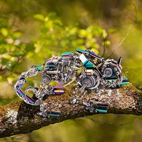 DAXX Puzzle 3D en Métal, Maquette Caméléon, Puzzle 3D en Metal Laser Cut Puzzles, Jouet de Construction pour Enfants et Adult