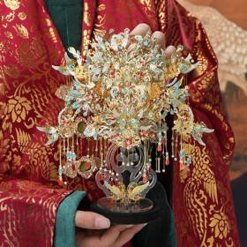 Puzzle 3D en métal – Modèle en métal – Cadeau danniversaire pour adolescents et adultes – Neuf dragons et couronne de phénix