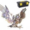 BLOKZ Kit de puzzle 3D en métal pour adulte, steampunk Gyrfalcon Aigle 3D en métal – Puzzle mécanique à assemblage en métal –