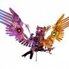 Puzzle 3D Metal Hibou, LED 3D Métal Puzzle Maquette Owl Steampunk Chouettes Modélisme pour Adultes Adolescents à Construire, 