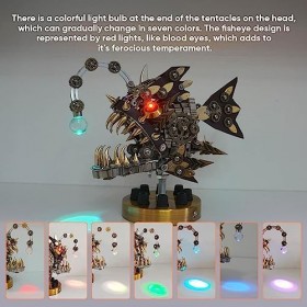 DOYU Puzzle 3D en Métal, DIY Poisson-Lanterne Maquette a Construire, 700 Pièces Maquette 3D Metal DIY Adulte Puzzle 3D Kits d