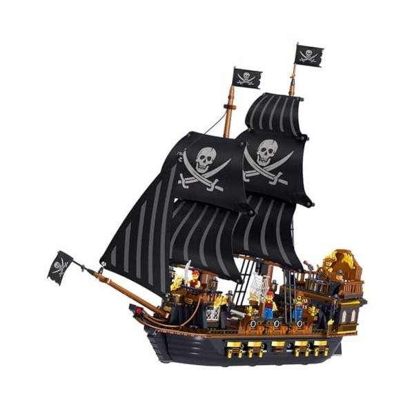 FLADO Puzzles 3D Modèles Mécaniques Kits de Construction pour Adultes Idées Série The Eternity Pirate Ship Model Building Blo