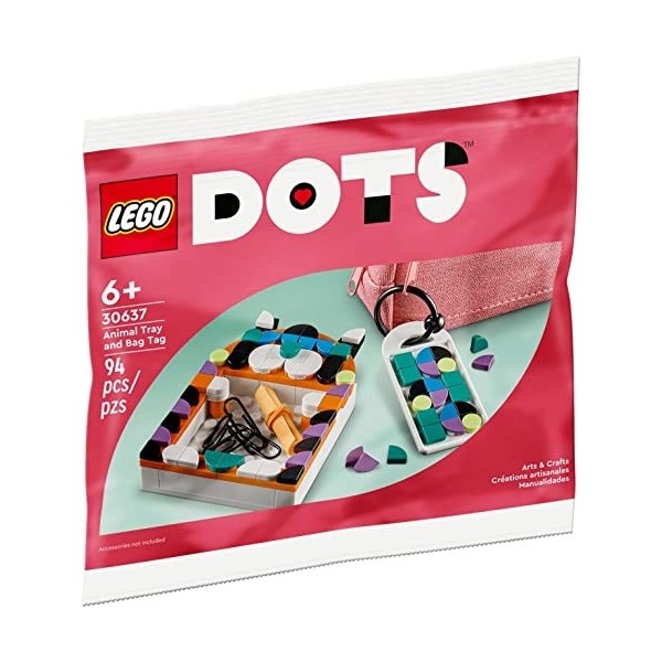 LEGO DOTS 30637 Sac en plastique avec étiquette Motif animal