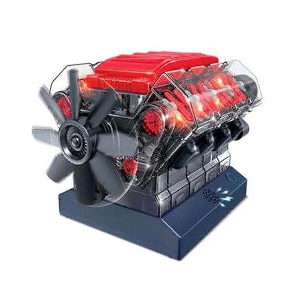 Kit de construction de modèle de moteur V8 Kit de construction et de science à combustion interne pour les ingénieurs en herb
