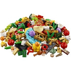 LEGO 40605 Lot de 6 + 124 pièces pour le Nouvel An lunaire chinois VIP avec briques et pièces amusantes aléatoires, y compris
