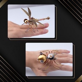 Novaray Puzzle 3D en métal - Boîte à insectes mécanique - Sept modèles dinsectes - Non assemblé - Du lundi au dimanche - Art