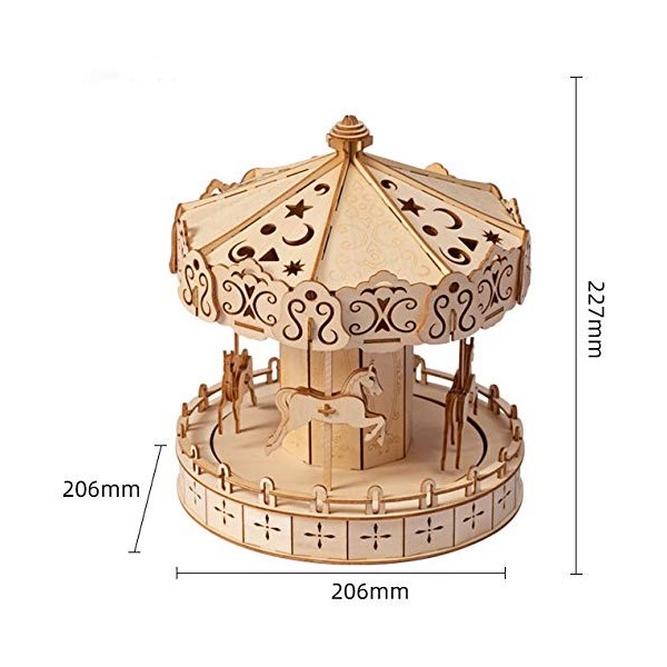 LHZMD Puzzle Tridimensionnel en Bois, Puzzle Tridimensionnel en Bois 3D, Jouet De Décompression De Décoration Créative Modèle