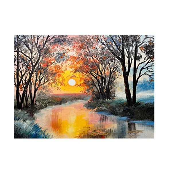 6000 Pièces Puzzle Bois sunrise,6000 3D Puzzle Coloré Jeu Cadeau Unique Le fini mesure 218 x 105 cm une fois terminé.