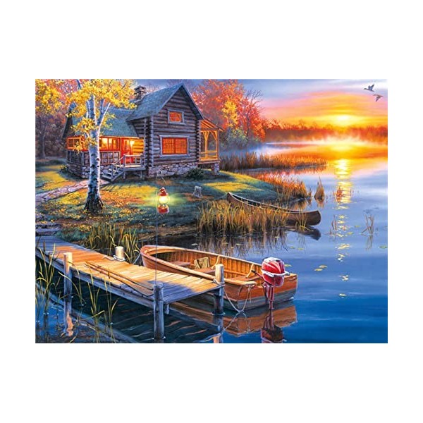 Puzzle de 6000 pièces Sunset,6000 3D Puzzle Coloré Jeu Cadeau Unique Le fini mesure 218 x 105 cm une fois terminé.