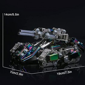 FKKFUCI Modèle De Réservoir Mécanique De Puzzle en Métal 3D, Jouet Dassemblage De Blocs De Construction en Métal De Bricolag