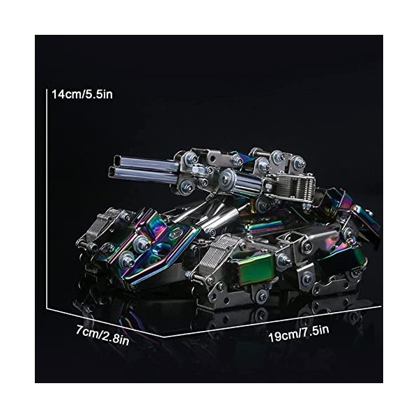 FKKFUCI Modèle De Réservoir Mécanique De Puzzle en Métal 3D, Jouet Dassemblage De Blocs De Construction en Métal De Bricolag