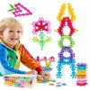 Doloowee Snowflakes Building Block Toys 170pcs, Jouets de Construction en Blocs, Jeux de Construction STEM avec boîte de Rang