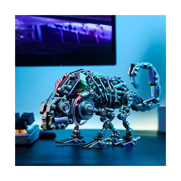 CHROX Puzzle 3D en métal pour adulte Caméléon Modèle mécanique 820 pièces Modèle en métal 3D Décoration de bureau Artisanat D